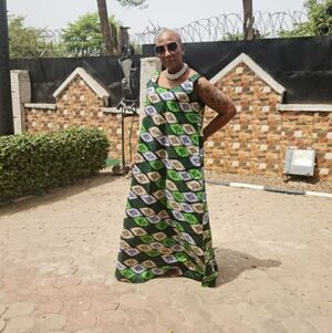 African Ankara Print Geometric Patterned Maxi Dress